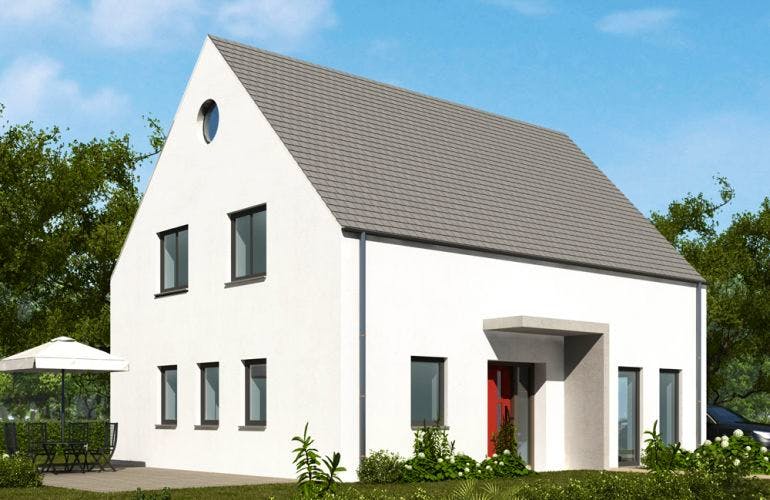 Massivhaus Einfamilienhaus EH140 Variante T von Baudirekt, Außenansicht 1