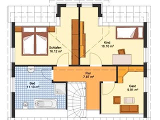 Massivhaus Einfamilienhaus EIFEL von Aktuell Bau,  Grundriss 2