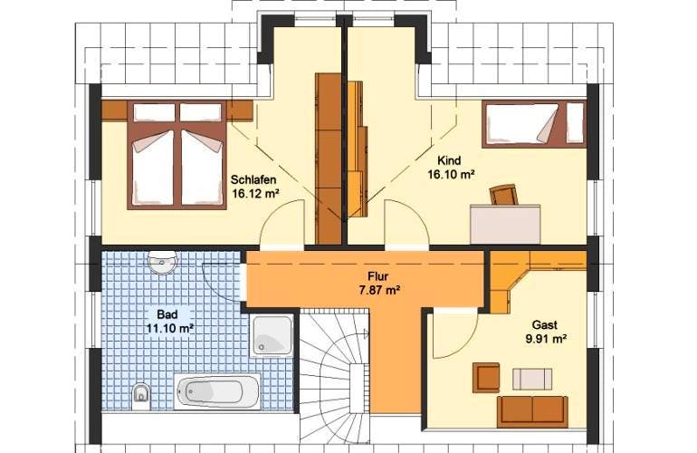 Massivhaus Einfamilienhaus EIFEL von Aktuell Bau, Grundriss 1