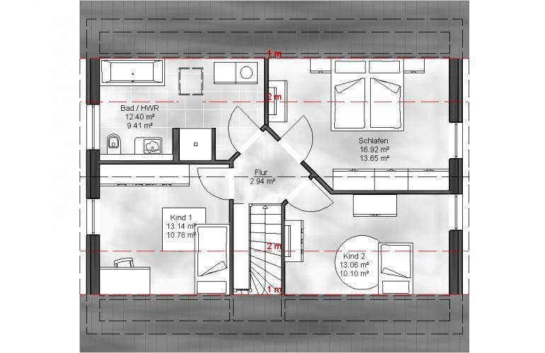 Massivhaus Einfamilienhaus Elias von Massive Wohnbau, Grundriss 1