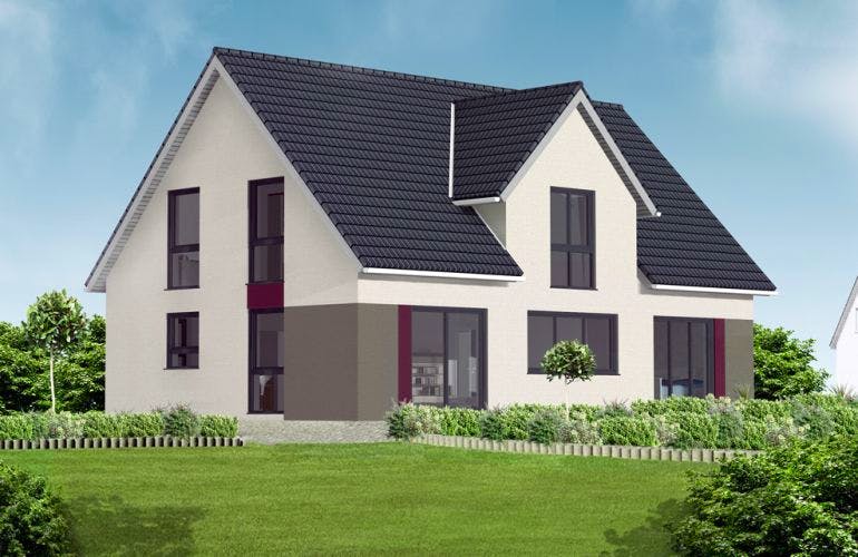 Massivhaus Einfamilienhaus Finn von Massive Wohnbau, Außenansicht 1
