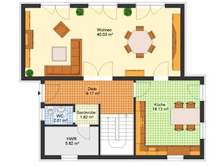 Massivhaus Einfamilienhaus GIFHORN von Aktuell Bau,  Grundriss 1