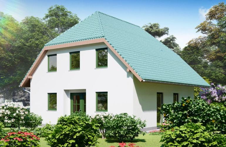 Massivhaus Einfamilienhaus HELMSTEDT von Aktuell Bau, Außenansicht 2
