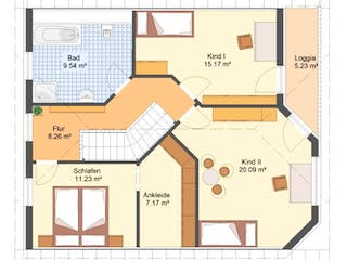 Massivhaus Einfamilienhaus HELMSTEDT von Aktuell Bau,  Grundriss 1