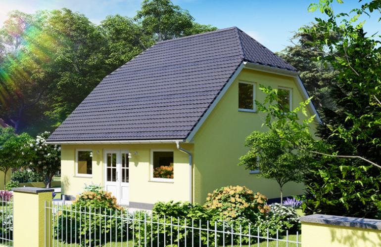 Massivhaus Einfamilienhaus HERMSDORF von Aktuell Bau, Außenansicht 1