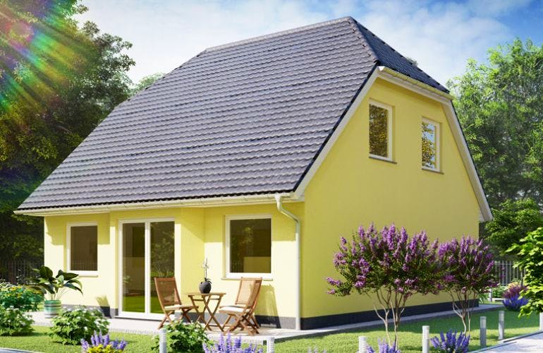 Massivhaus Einfamilienhaus HERMSDORF von Aktuell Bau, Außenansicht 2