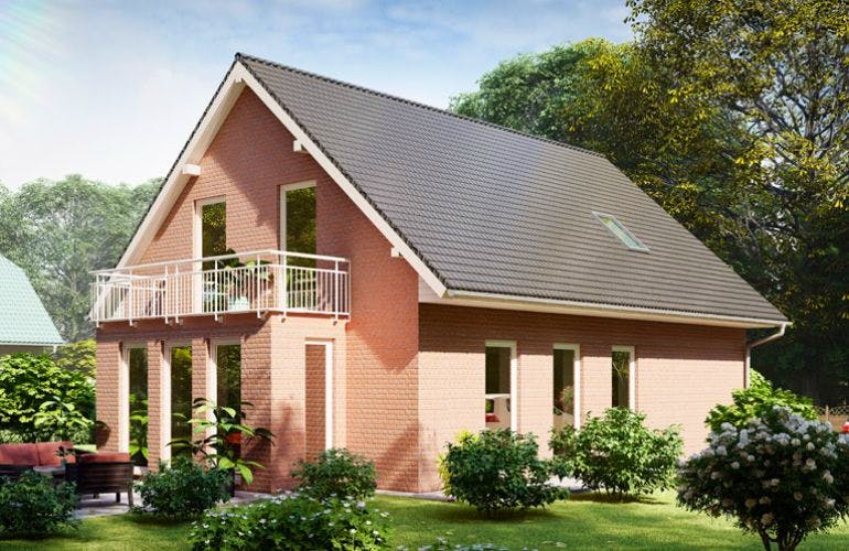 Massivhaus Einfamilienhaus HILDESHEIM von Aktuell Bau, Außenansicht 2