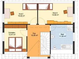 Massivhaus Einfamilienhaus MAHLOW von Aktuell Bau,  Grundriss 2