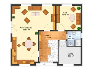 Massivhaus Einfamilienhaus MAHLOW von Aktuell Bau,  Grundriss 1