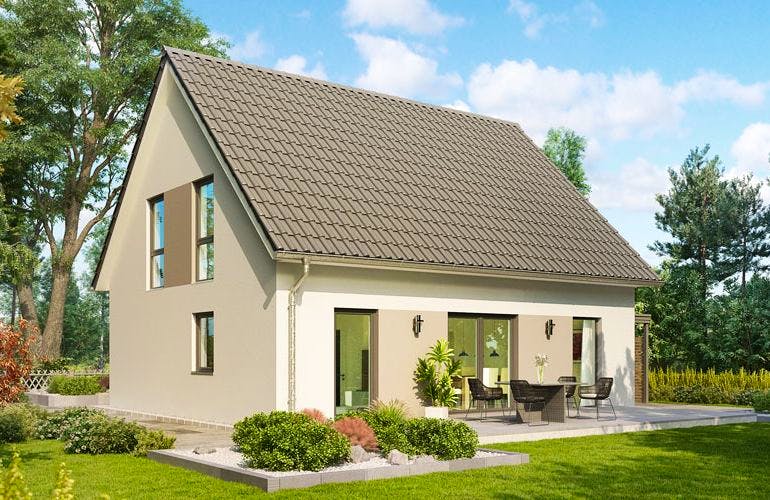 Massivhaus Einfamilienhaus Mailand (inactive) von HELMA MASSIVHAUS Schlüsselfertig ab 322800€, Außenansicht 1