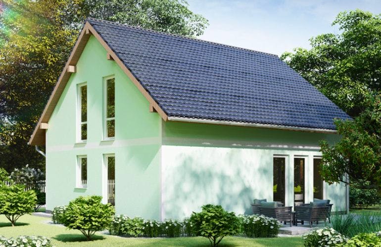 Massivhaus Einfamilienhaus RADEBEUL von Aktuell Bau, Außenansicht 2