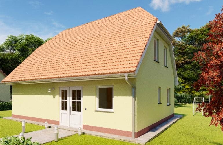Massivhaus Einfamilienhaus RHEINSBERG von Aktuell Bau, Außenansicht 2