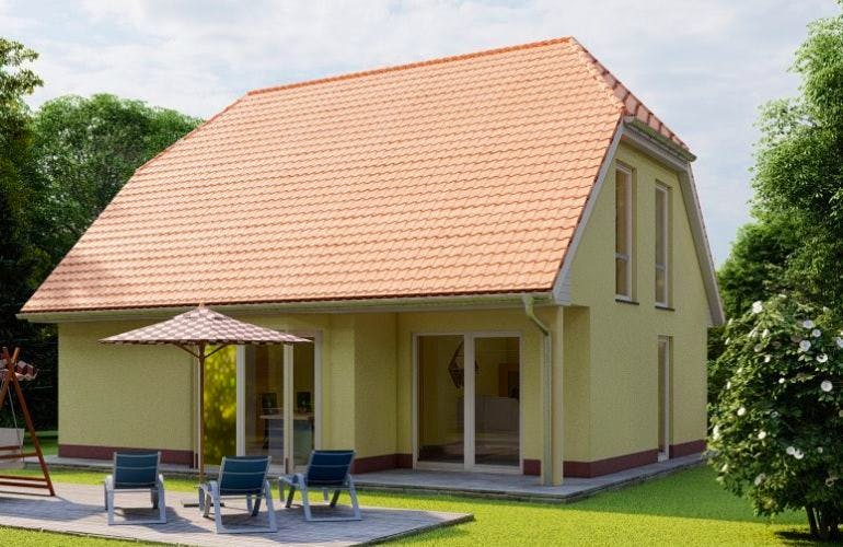 Massivhaus Einfamilienhaus RHEINSBERG von Aktuell Bau, Außenansicht 1