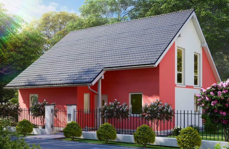 Massivhaus Einfamilienhaus SAAROW von Aktuell Bau, Außenansicht 2