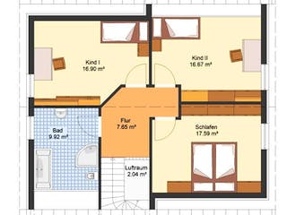 Massivhaus Einfamilienhaus SAAROW von Aktuell Bau, Grundriss 1