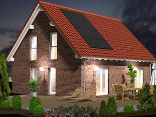 Massivhaus Einfamilienhaus-V007-SD-116-4 von Grundsteinhaus,  Außenansicht 1