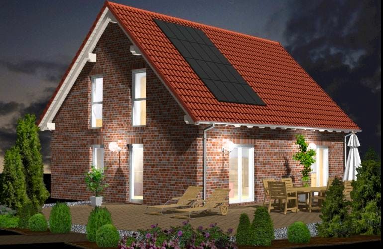 Massivhaus Einfamilienhaus-V007-SD-116-4 von Grundsteinhaus, Außenansicht 1