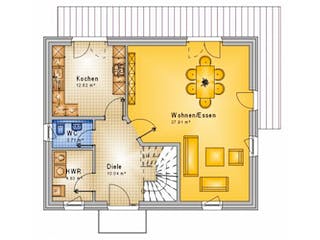 Massivhaus Einfamilienhaus-V007-SD-116-4 von Grundsteinhaus,  Grundriss 1