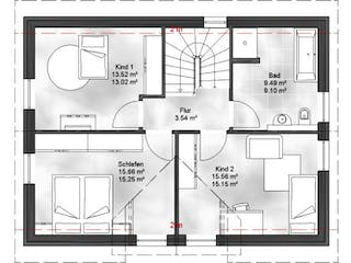 Massivhaus Einfamilienhaus Vanessa von Massive Wohnbau,  Grundriss 2