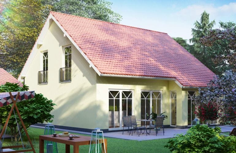 Massivhaus Einfamilienhaus WALDECK von Aktuell Bau, Außenansicht 2