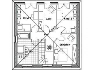 Massivhaus ELBHANG von Kagebau, Stadtvilla Grundriss 2