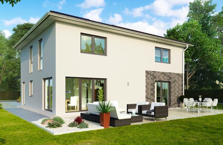 Massivhaus ELW Utrecht (inactive) von HELMA MASSIVHAUS Schlüsselfertig ab 457000€, Stadtvilla Außenansicht 2