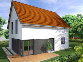 Massivhaus Familie Kühn von ISAR-Haus,  Außenansicht 1