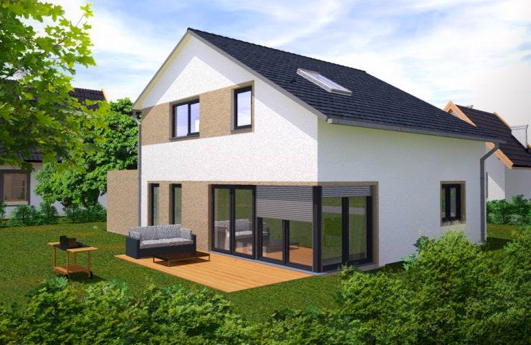 Massivhaus Familie Madsen von ISAR-Haus, Außenansicht 1