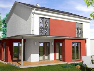 Massivhaus Familie Meyer von ISAR-Haus, Außenansicht 1