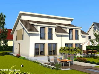 Massivhaus Finesse 104 von FAVORIT Massivhaus (alt) Schlüsselfertig ab 216520€,  Außenansicht 1