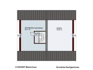 Massivhaus Finesse 110 von FAVORIT Massivhaus (alt) Schlüsselfertig ab 229020€,  Grundriss 2