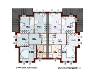 Massivhaus Finesse 120 von FAVORIT Massivhaus (alt) Schlüsselfertig ab 319970€, Stadtvilla Grundriss 1