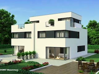 Massivhaus Finesse 166 von FAVORIT Massivhaus (alt) Schlüsselfertig ab 271320€,  Außenansicht 1