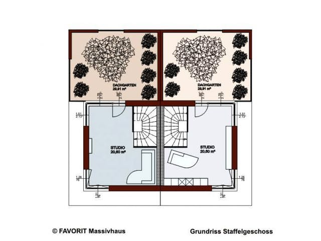 Massivhaus Finesse 166 von FAVORIT Massivhaus Schlüsselfertig ab 271320€,  Grundriss 1