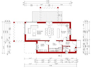 Massivhaus Flachdach Version 1 von Grundsteinhaus, Stadtvilla Grundriss 2