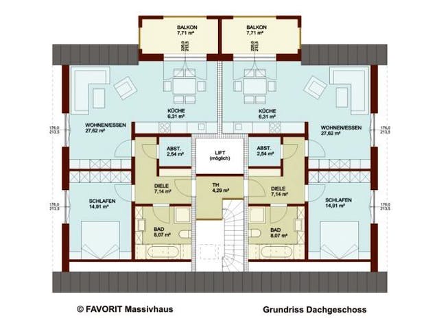 Massivhaus Format 4-333 (inactive) von FAVORIT Massivhaus Schlüsselfertig ab 702250€,  Grundriss 2