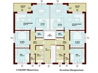 Massivhaus Format 5-484 von FAVORIT Massivhaus (alt) Schlüsselfertig ab 902460€,  Grundriss 1