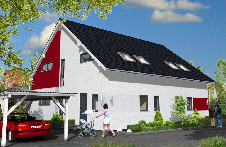 Massivhaus Frankfurt 109 von PRO-IM Neo, Außenansicht 2