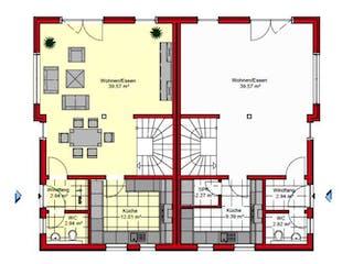 Massivhaus Frankfurt 109 von PRO-IM Neo,  Grundriss 1