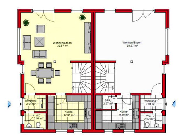 Massivhaus Frankfurt 109 von PRO-IM Neo, Grundriss 1 Massivhaus Frankfurt 109 von PRO-IM Neo, Grundriss 1