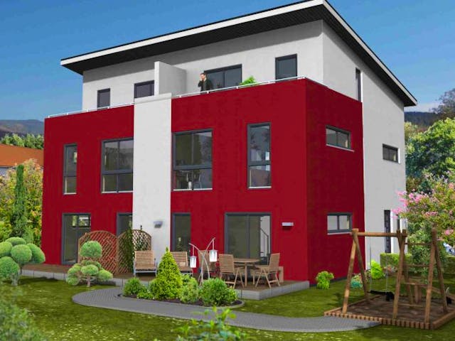 Massivhaus Frankfurt 147 von PRO-IM Neo, Außenansicht 1 Massivhaus Frankfurt 147 von PRO-IM Neo, Außenansicht 1