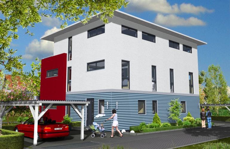 Massivhaus Frankfurt 156 von PRO-IM Neo, Außenansicht 2
