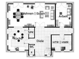 Massivhaus GROSSER KAPITÄN von Kagebau,  Grundriss 2