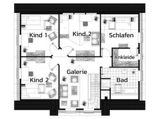 Massivhaus GROSSER KAPITÄN von Kagebau,  Grundriss 1