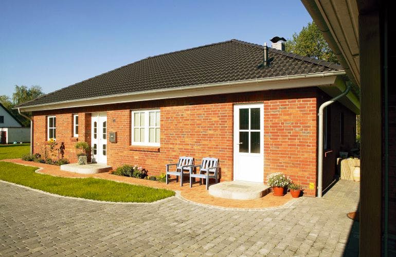Massivhaus Hans Christiansen 132 von Stoll Haus Schlüsselfertig ab 200200€, Bungalow Außenansicht 1