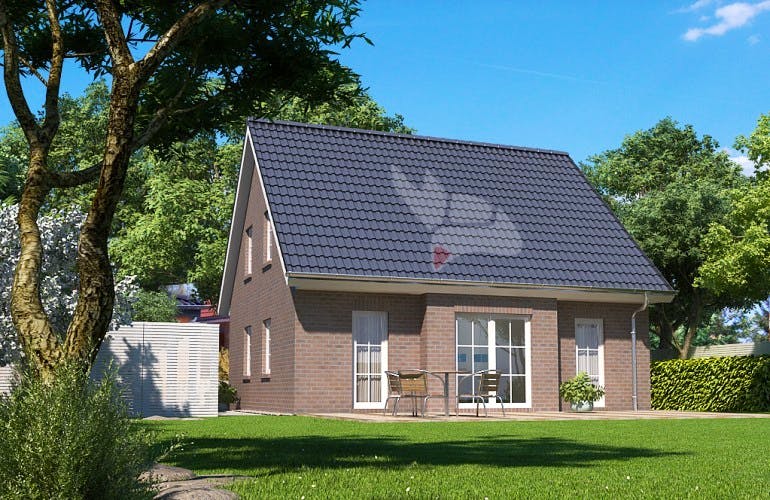Massivhaus Haus Birke 128 von Baufuchs-Massivhaus Schlüsselfertig ab 224400€, Außenansicht 1