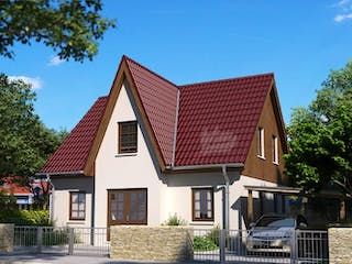 Massivhaus Haus Birke 128 von Baufuchs-Massivhaus Schlüsselfertig ab 224400€,  Außenansicht 2