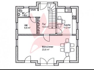 Massivhaus Haus Birke 128 von Baufuchs-Massivhaus Schlüsselfertig ab 224400€,  Grundriss 2
