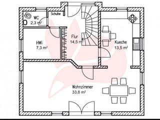 Massivhaus Haus Birke 140 von Baufuchs-Massivhaus Schlüsselfertig ab 241400€,  Grundriss 2