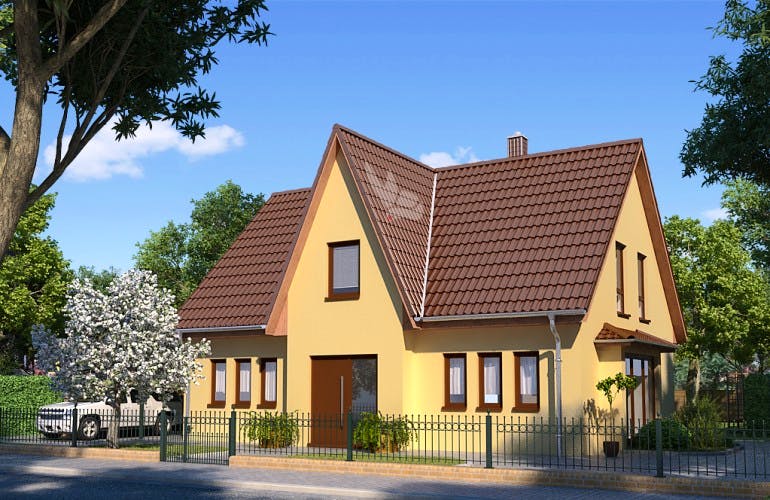 Massivhaus Haus Birke 170 von Baufuchs-Massivhaus Schlüsselfertig ab 297700€, Außenansicht 1